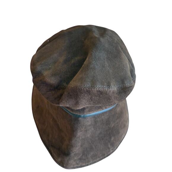 Eric Javits Wide Brim Hat Waterproof Suede Dark Brown - Picture 7 of 11
